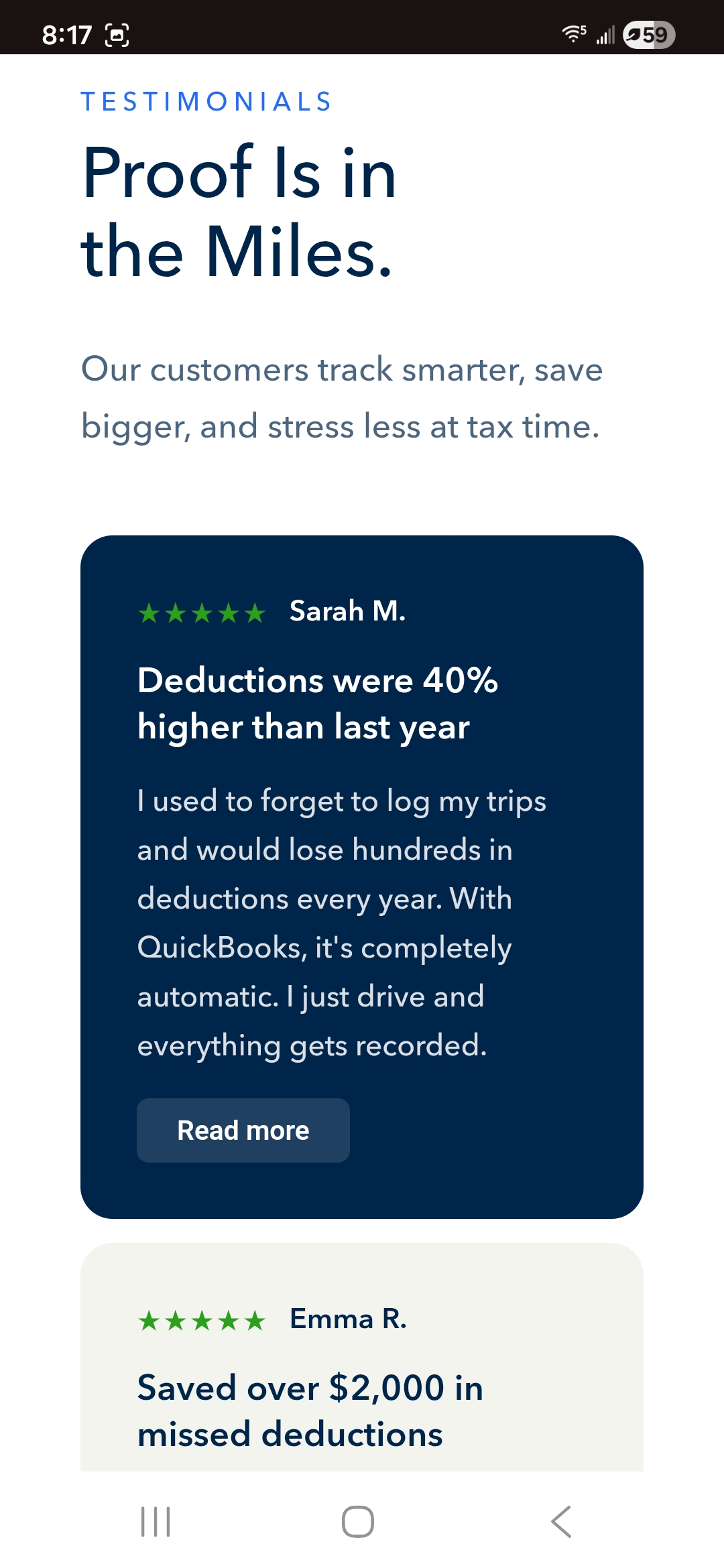 QuickBooks Marketing Pages, Figure 2.2